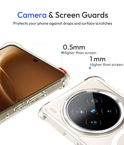 Image of KAPAVER Essential Case for Vivo X300 Pro MagSafe, Magnetic | Vivo X300 Pro Back Cover (Bumper Clear)