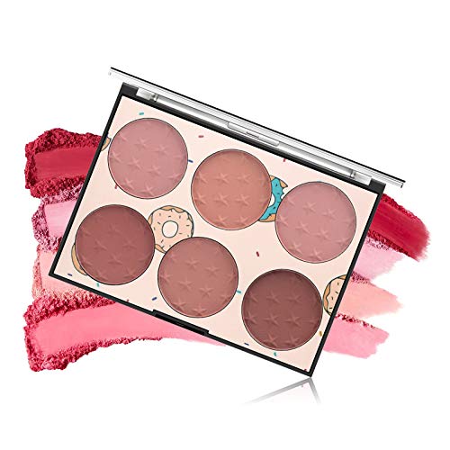 LSxia 6 Colors Face Blush Palette, Light Luxury Cheeks Blush Palette Matte Blush Powder, Contour and Highlight Blush Palette Face Blush Makeup Gift Set for Women -Set B