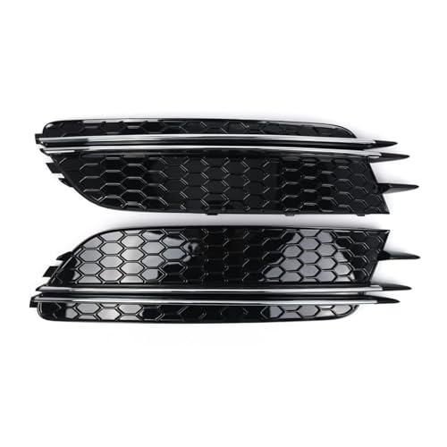 Grille antibrouillard haut de gamme en nid d'abeille argenté pour Audi A6 C7