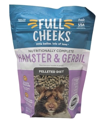 FULL CHEEKS Hamster and Gerbil Pelleted Diet Pellet Food, 1 Pound Bag