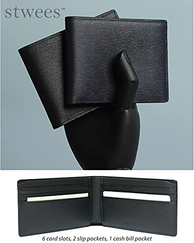 maskfactory stwees bifold leather wallets Ultra slim RFID Front pocket slim ID window Slim style D Black Stwees Bifold Wallets2