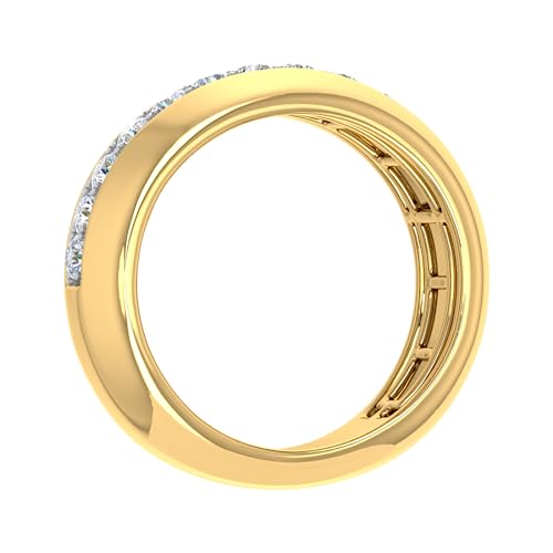 1/2 Carat Men Diamond Wedding Band Ring in 10K Gold2