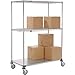Nexel Open Sided Wire Exchange Truck, 2 Wire 1 Galvanized Shelf, 800 Lb Cap, 48x24x69