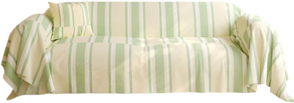 Sofa Covers Blanket for Sectional Sofa, Boho Couch Covers Non Slip Sofa Slipcover Washable Love Seat Cover Sheet Multi-Use Furniture Protector 70W x 164H Green Plaid