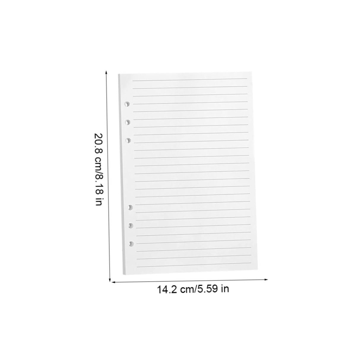 Recharge de Papier A5 240 Pièces pour Cahier à Feuilles Mobiles