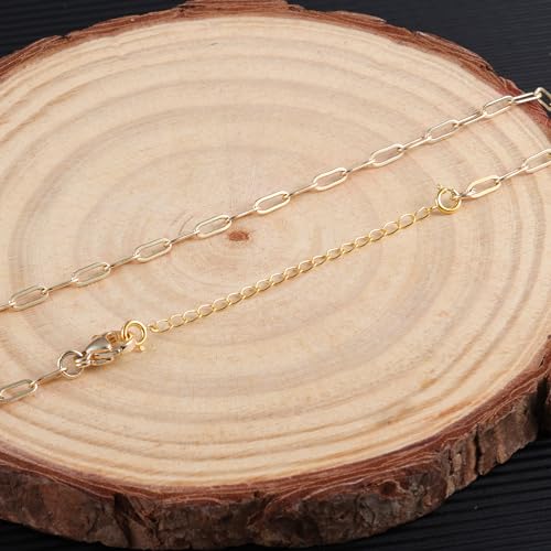 18K Solid Gold Extender for Necklace Bracelet Real Durable Adjustable Chain Gold Extension for Women 2 Inches3