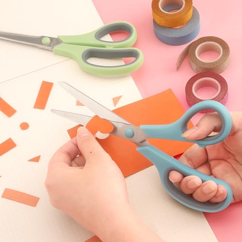 image for LONGKEY Scissors 8.5 Inch scissors all purpose Bulk Set of 3, Scissors