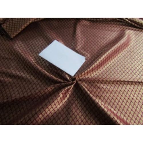 Tissu jacquard en brocart de soie doré violet, largeur 112 cm pour haute couture