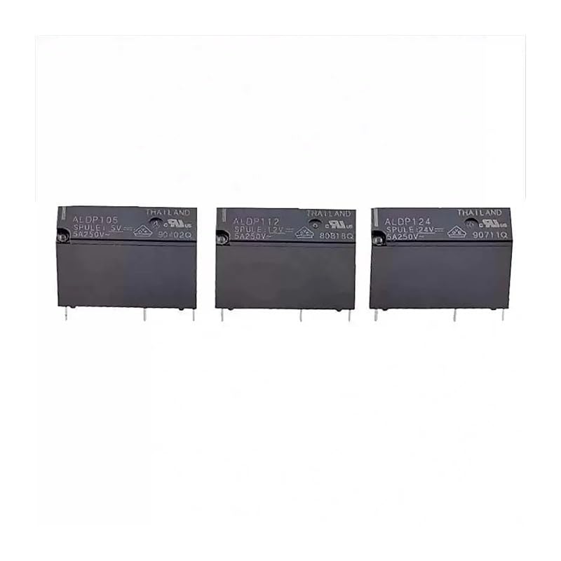 POWTAXBJGD Relay ALDP105 112 124 ALDP124W 4 Pins 5A 12V 24V 24VDC Relays(5PCS,ALDP105W 5V)