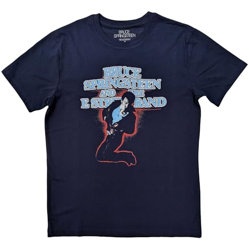 Bruce Springsteen The E-Street Band Official Tee T-Shirt Mens Unisex (Large) Blue