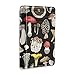 Different Mushrooms and Toadstools On Black Slim Minimalist Wallet, Front Pocket RFID Blocking Leather Credit Card Holder, Case Protector Covers for Men Women