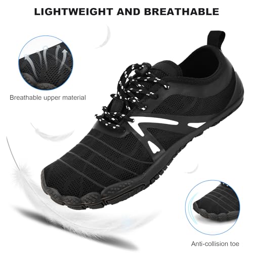 Image of Orgone Hike Footwear Barefoot Shoes Womens Mens, Pro Shoes Women Men Barefoot Hike Shoes Travel Shoes, Healthy & Non-Slip Breathable Barefoot Shoes, Black A16