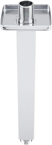 TOPINCN Brazo de ducha superior de acero inoxidable para montaje en pared para baño, ducha de techo, brazo de extensión de ducha largo (10 pulgadas)