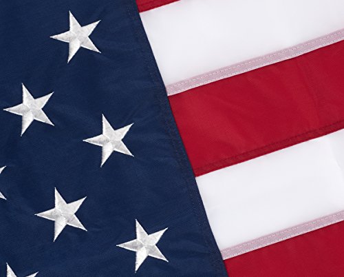 Vet Mart American Flag, Embroidered Stars and Stripes, 3x5 feet