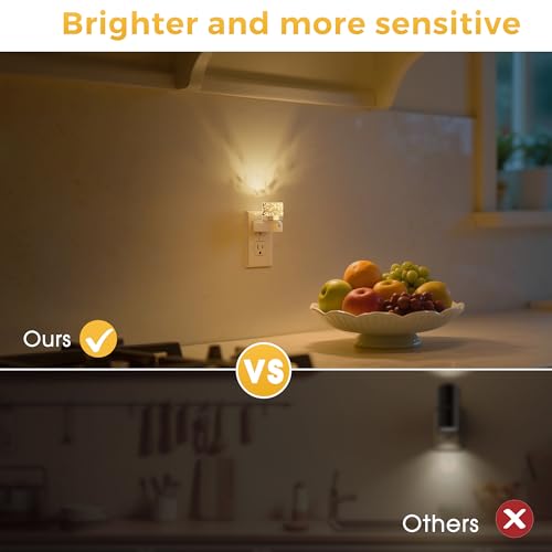 Image of L LOHAS LED Night Light, Night Lights Plug into Wall, 3000K Soft Light LED NightLights, Built in Dusk to Dawn Sensor Bubble Wall Light for Hallway, Bathroom, Rooms