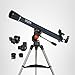 Celestron – AstroMaster 70AZ Telescope – Refractor Telescope – Fully-Coated Glass Optics – Adjustable-Height Tripod – Bonus Astronomy Software Package