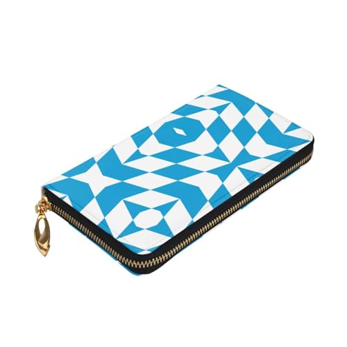 Bavarian flag Women's Wallet Long Zip Around, Premium Vegan Leather Wallet with 12 Card Holders, Large Capacity,Gift Ready Packaging4