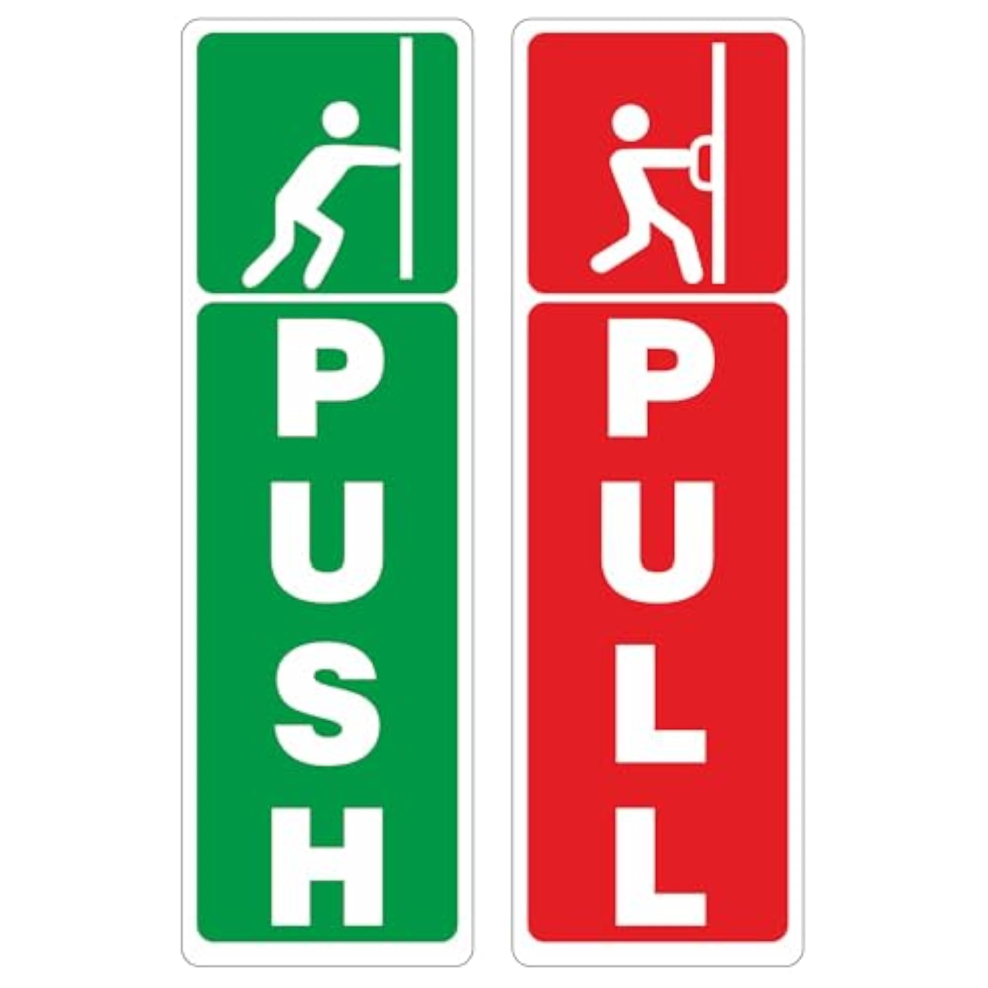 Push Pull Door Stickers Pack of 6