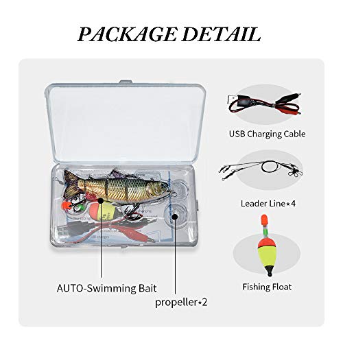 odsルアー ロボットオートスイミング ルアー フィッシング 電動ルアー ベイト ウォブラー 4段階 スイムベイト USB充電式 Intelli 自走ルアー 6枚目