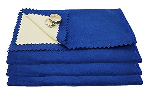 Rosenthal Collection Polishing Cloth, for Silver, Gold, Brass, Most Other Metals 12" x 15" Large (Pack of 3)