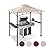 FAB BASED 5x8 Grill Gazebo Canopy for Patio, Outdoor BBQ Gazebo with Shelves, Barbeque Grill Canopy (Cream)