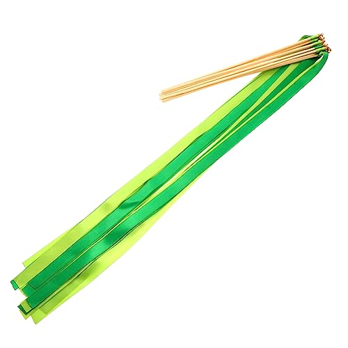 Alipis 1 Set 10pcs Wedding Fairy Sticks European Style Wedding Supplies Props Party Ribbon Sticks Warm up Fairy Ribbon Party Streamers Ribbon Ribbon Stick Wedding