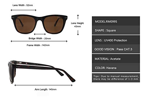 Rich Mode Square Polarized Sunglasses For Men And Women Retro Driving Fishing Uv400 Protection Sunglasses Havana Sun Glasses #TOP4