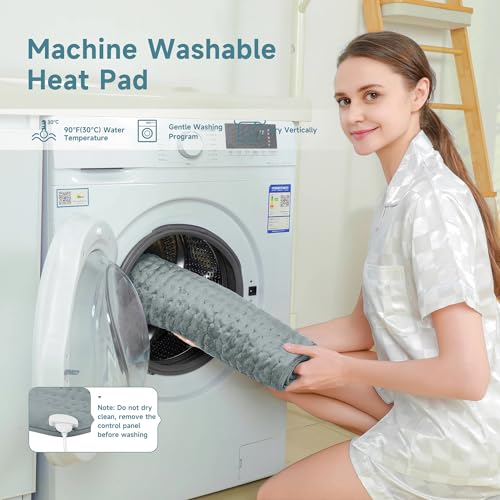 Image of Heating Pad for Mom Christma s Birthday Gifts, 17 inchx33 inch Large Heating Pads for Back Pain Period Cramps Relief & Relax, Moist /Dry Heat Pad 6 Heat Levels, 4 Timer Auto Shut Off