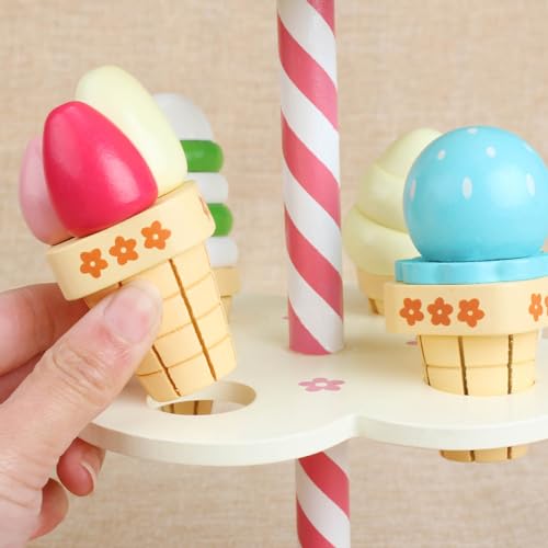 Ensembles de crème glacée en bois pour animer la maison de jeu des enfants