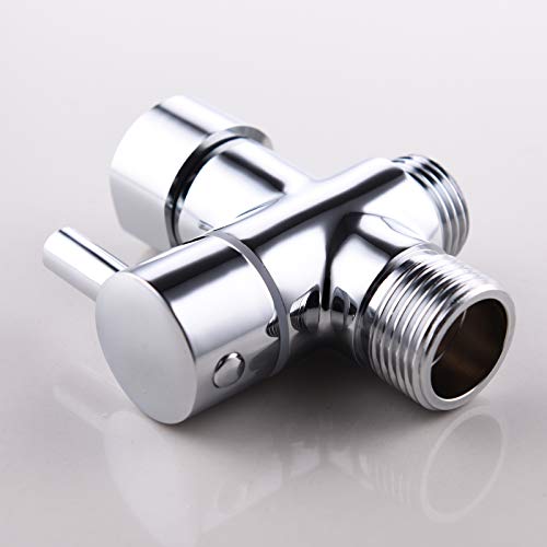Ciencia Metal T-Adapter With Shut-Off T Valve, 7/8 Or 15/16 And G1/2 3-Way Water Tee Connector,For Handheld Toilet Bidet Spray Bathroom,Chrome, Dsf006 #TOP7