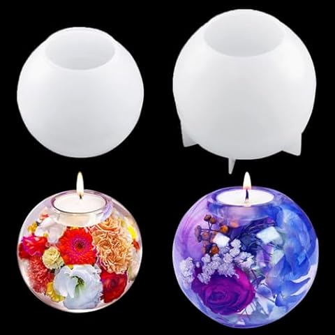 FineInno Candle Holder Silicone Moulds Set Cover