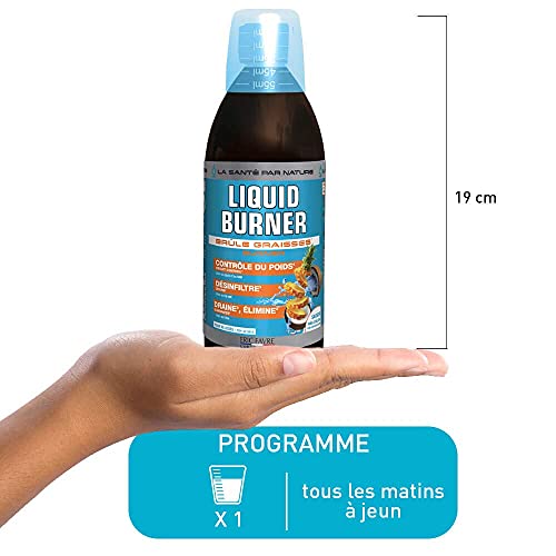 LIQUIDE BURNER, DRAINEUR 3 en 1 - Brûle Graisse, Contrôle du Poids, Destocke, Brûle les Graisses, Draine, Elimine - Flacon de 500ml - Saveur Pina Colada - Eric Favre – Image 6
