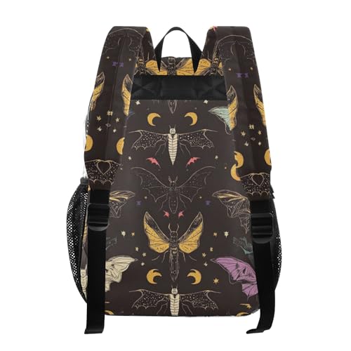 Bats Moon Stars and Moths Clear Backpack PVC Transparent Backpack Lightweight Book Bags Capacity Clear Bag for Boys Girls3