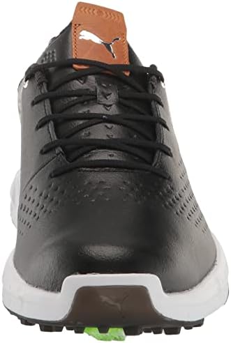 PUMA GOLF Men's Ignite Articulate Leather Golf Shoe, Puma Black-Puma Silver, 10 | Image 1