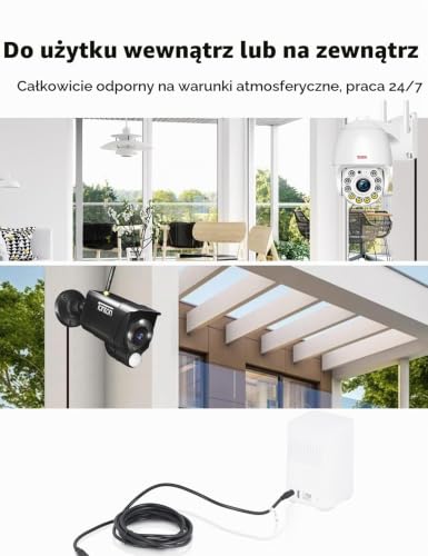 Tonton 2Pack universal 30ft 10 Meter Strom Verlängerungskabel Anschlusskabel DC 5.5 mm x 2.1 mm Anschlusskabel DC/Gleichstrom Volt Netzteil Länge für DC 12V Netzteil oder Ladegerät