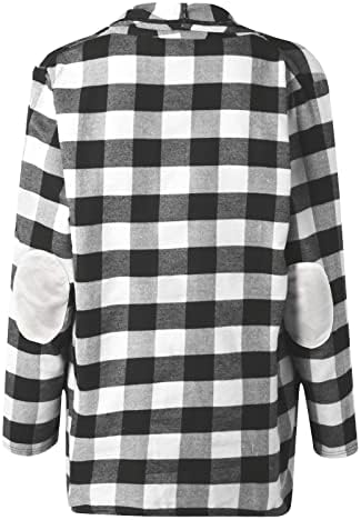 Women's Fashion Plaid Cardigans Long Sleeve Open Front Knitted Sweater Coat Loose Outwear Buffalo Plaid Lightweight Shirts 5 Women's Fashion Plaid Cardigans Long Sleeve Open Front Knitted Sweater Coat Loose Outwear Buffalo Plaid Lightweight Shirts