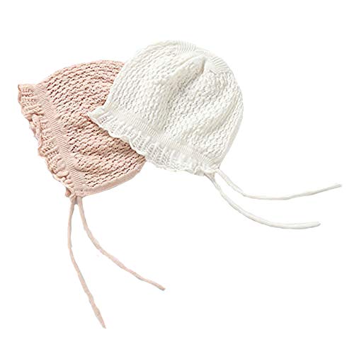 Image of Vivobiniya Toddler Girl Lovely Flounce Knit Hats Baby Bonnets Newborn Baby Hats 0-8y