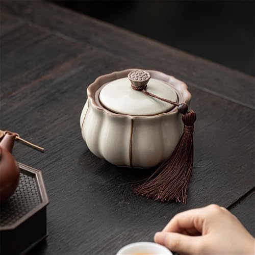 Boîte à thé céramique chinois pour conservation café sucre et épices