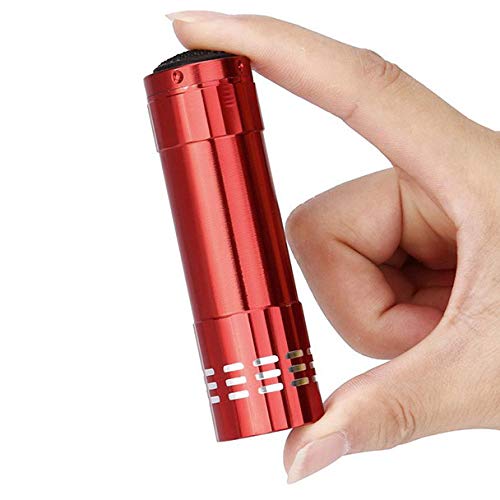 Mini LED Torch LED Flashlight Aluminum UV Ultra Violet 9 LED Flashlight Blacklight Torch Light Lamp 3 x AAA Batteries