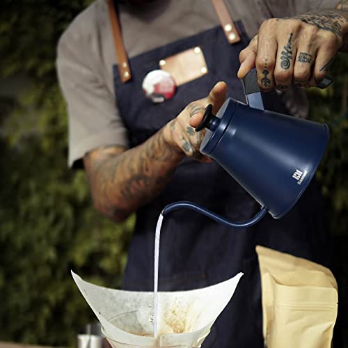 Kanmart Pour Over Coffee Kettle Barista's Choice Works On Stove And Any Heat Source Stove Top Pour Over Kettle Gooseneck Teapot With Precision Pour Spout Premium Stainless Steel(1.2Liter, 40Oz) (Blue) #TOP4