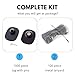 1000 Piece Reusable Clothing Security Tags RF 8.2MHz in Black Retail Anti-Theft Equipment Kit with 1000 Pins, 100 Metal Lanyards Checkpoint Sensors Compatible