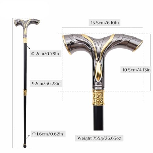 Viking Thor\'s Hammer Shaped Walking CaneClothing Accessories Cane Creative Fashion Metal Crutches New Year Performance