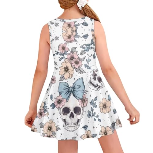 Dresses for Girls 3-16T Sleeveless Crew Neck Dresses Midi Sun Dresses Holiday Party Dresses2
