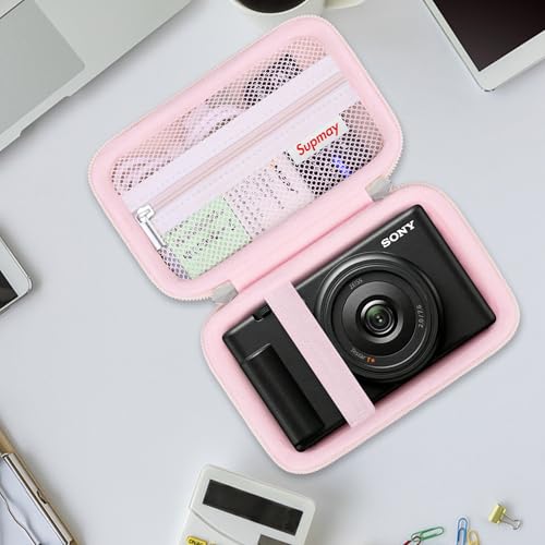 Image of Hard Travel Case for Sony ZV-1, ZV-1F, ZV-1 II Camera, Jelly Pink