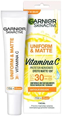 Garnier Uniform & Matte Protetor Hidratante Facial com Vitamina C...
