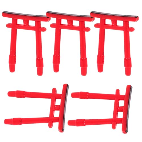 Milisten 鳥居 5個 鳥居 ミニチュア 神棚用鳥居 招福鳥居 神社 神具 置物 模型 水槽飾り ミニ 鳥居 門 小道具 鳥居 装飾 工芸品 ミニ ドア 工芸品 マイクロ 風景 ミニチュア神社