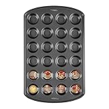 Wilton Mini Perfect Results Premium Non-Stick Muffin Cupcake Pan, 24-Cavity, Steel, Color