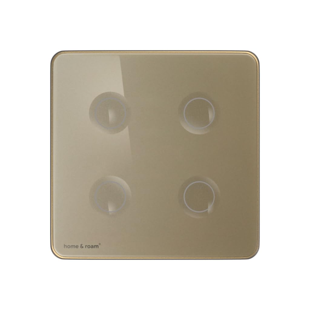 See full amazon price history chart for Premium Embossed GlassTouch: 4-Gang WiFi Smart Touch Switch by Home & Roam® with Ultra-Thin Alloy Bezel (Beige) Premium Embossed GlassTouch: 4-Gang WiFi Smart Touch Switch by Home & Roam® with Ultra-Thin Alloy Bezel (Beige) (B0C73WPNZB) Amazon Price History, Amazon Price Tracker