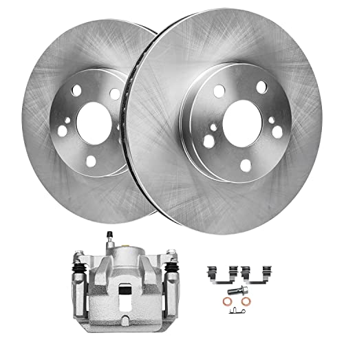Image of Detroit Axle - Front Brake Kit for 03-08 Toyota Corolla Matrix | Pontiac Vibe, Disc Brake Rotors Brake Caliper 2003 2004 2005 2006 2007 2008 Replacement