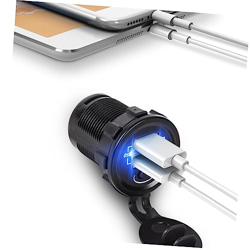 Cargador dual USB GRIRIW con interruptor para solucionar consumo fantasma 2